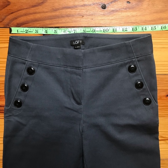 LOFT Navy Wide-Legged Sailor Pants EUC - Picture 9 of 12